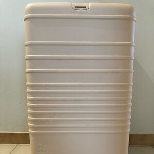 BEIS Large Check-In Roller Luggage in Beige